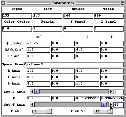 Parameters Window