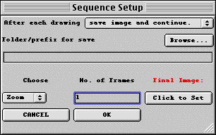 Sequence Setup dialog